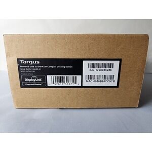 New Targus DOCK 120 Universal USB 3.0 DV1K-2K Docking Station Plug & Display NIB